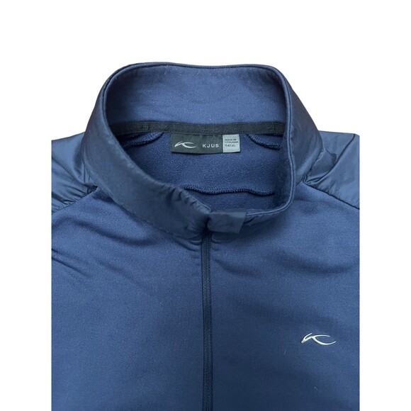 KJUS Caldera Half Zip Pullover Mens 54/XL Blue Stretch Shoulder Golf MSRP $199 - Picture 7 of 16